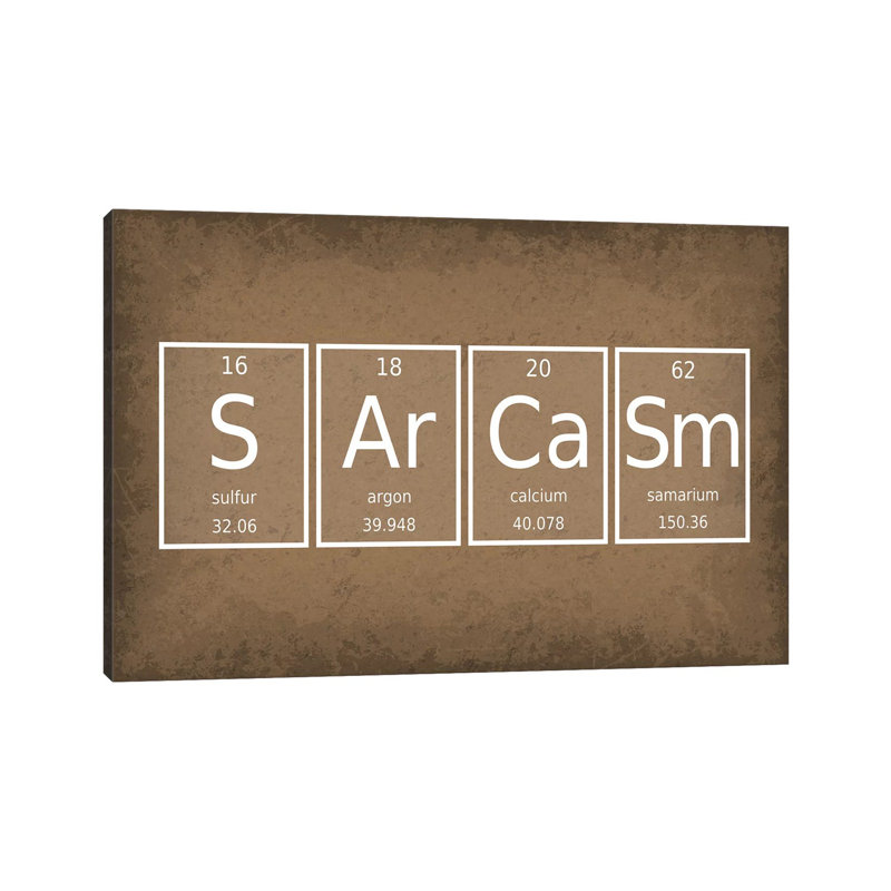 Sarcasm by GetYourNerdOn - Wrapped Canvas Gallery-Wrapped Canvas Giclée, 30.48 cm H x 45.72 cm W