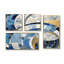 Gold Constructing Blue Realms I - Art moderne, impressions sur toile 4 pièces-1891128133-1891128132