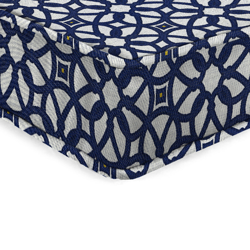Sunbrella 23" x 22" Outdoor Deep Seat Cushion Set with Ties and Welt, Luxe Indigo