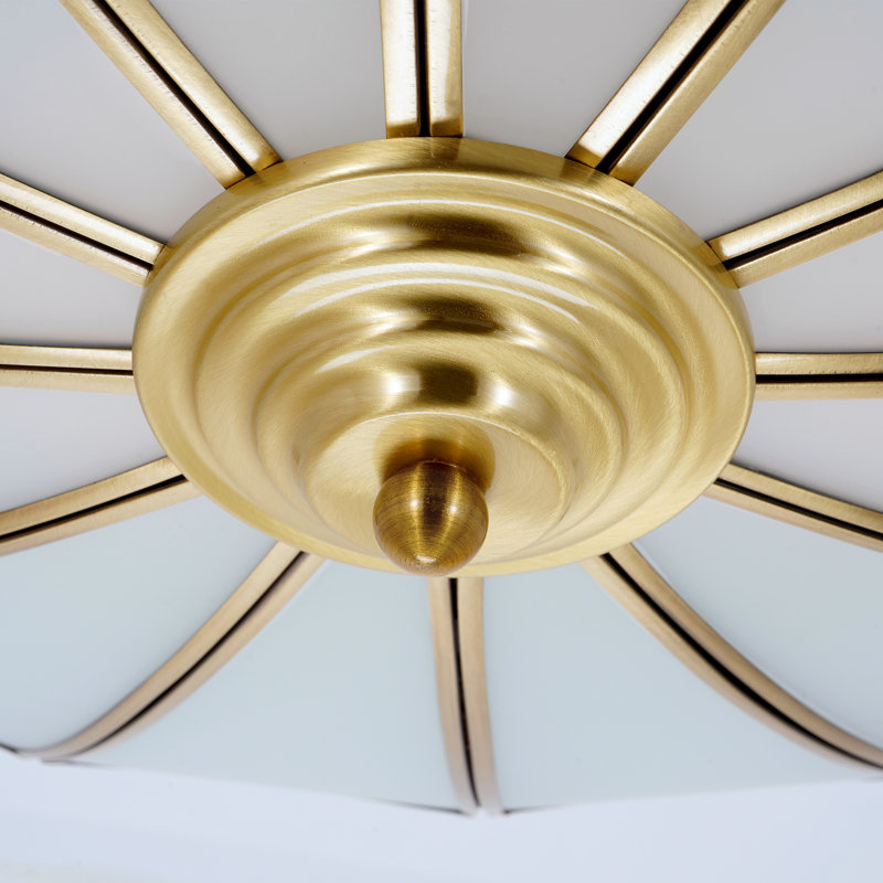 Lustre semi-encastré moderne à 4 lumières 18,5 po Blossom