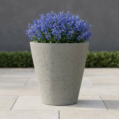 Emerson Self Watering Concrete Texture Pot Planter