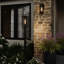 Lampadaire d'extérieur en bronze antique à une lumière avec verre d'eau transparent 19 po Shaw-127449516