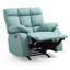 Élégant fauteuil inclinable rembourré bleu sarcelle-621641588