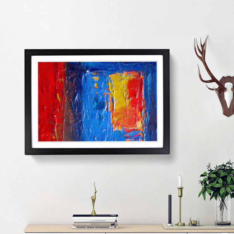 Abstract Vol.415 by S.Johnson - Framed Print, 33cm H x 45cm W x 2cm D, Black Framed