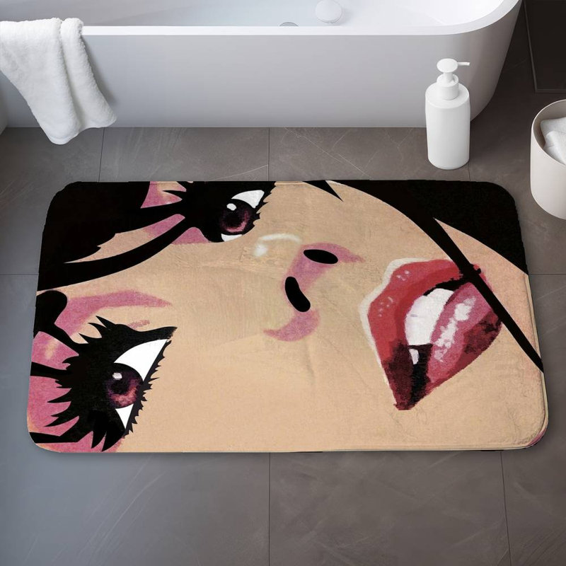 Fatal woman Bath Mat with Non-Slip Backing - Quick Dry Memory Foam Bathroom Rug - Absorbent - Modern Plush Spa-Style - Machine Washable