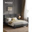 Upholstered Bed Frame with Adjustable Headboard