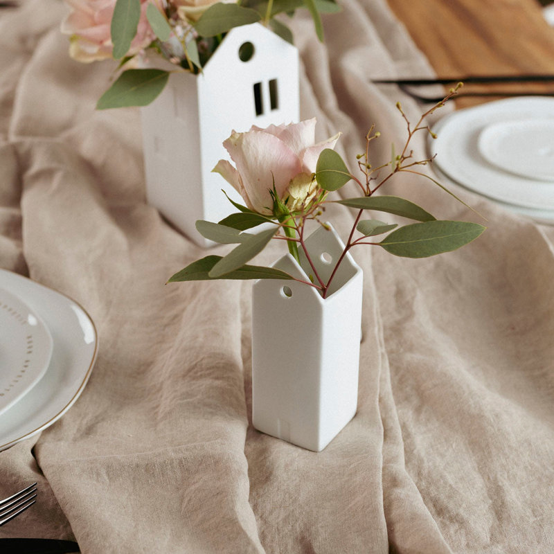 Village Houses Porcelain Vase - Home - 8.3"