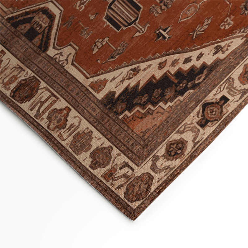 Tapis d'intérieur et d'extérieur brun Persian, Rectangulaire 3 pi x 5 pi