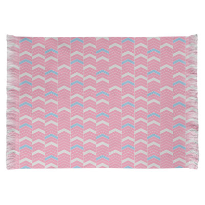 Tapis de zone rose à chevrons