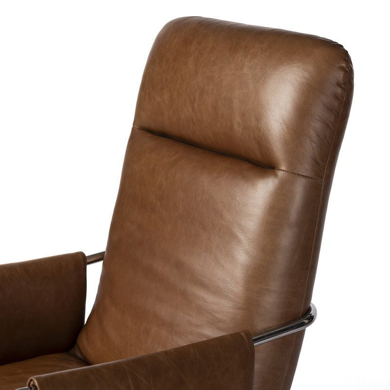 Sherman Leather Swivel Office Chair, Chestnut