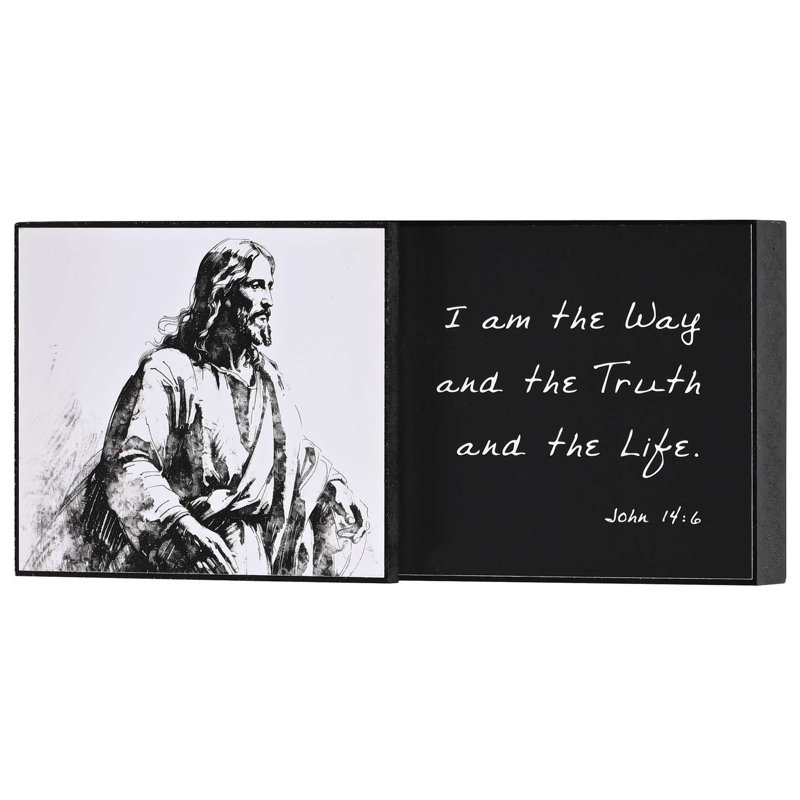 Stacked Wall Plaque Jesus I Am The 9x4