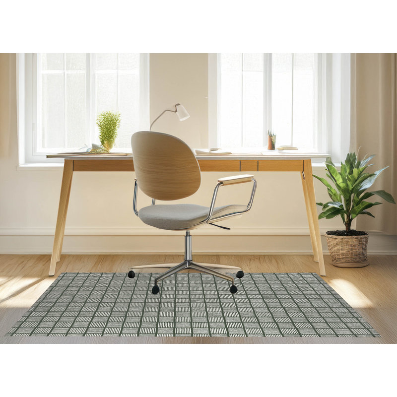 Tapis de bureau léger Tally Blocks, L 6 pi x L 4 pi, Chimichurri