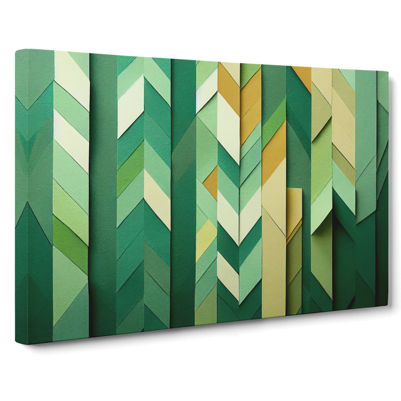 Compelling Chevron Art Abstract - Wrapped Canvas, 40cm H x 60cm W x 3cm D