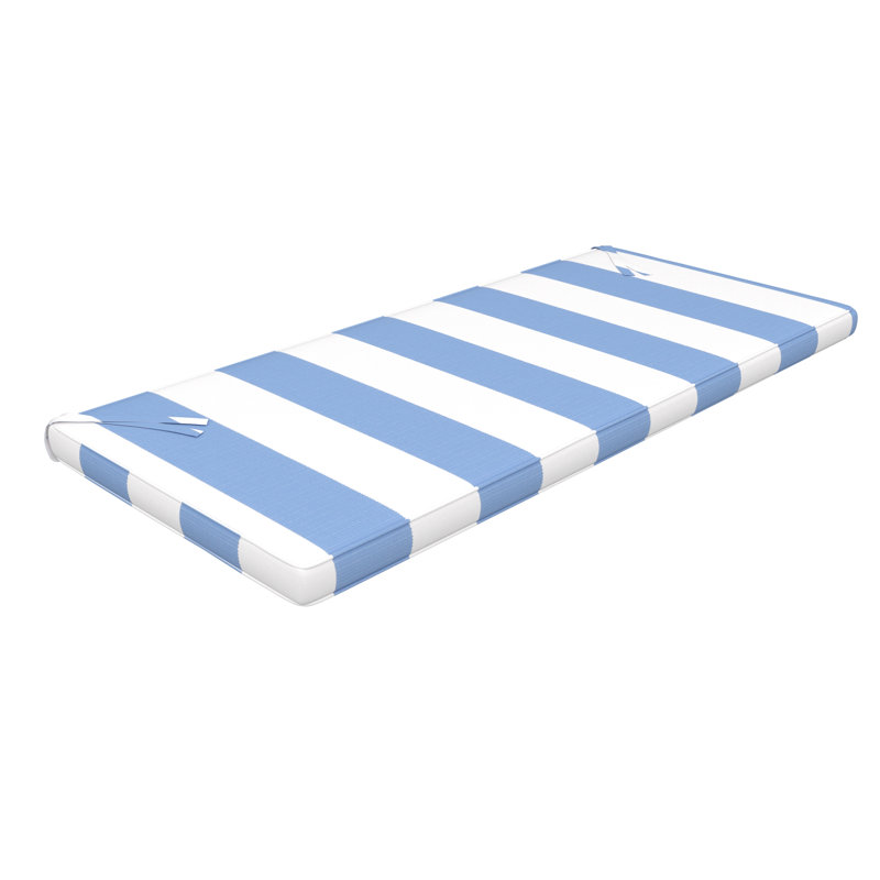 Sunbrella® Indoor/Outdoor Bench Seat Cushion, 3" Thick, 37" W x 17" D, Sunbrella® Refuge Ocean