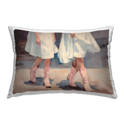 Blush Cactus Field Outdoor Printed Pillow by Sisi and Seb