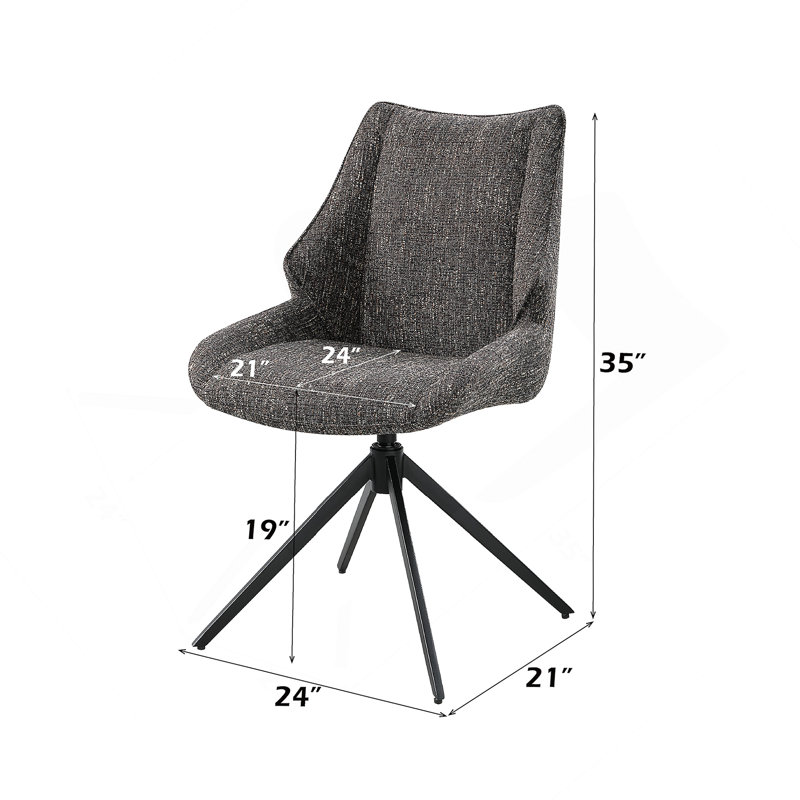 Ensemble de 2 chaises d'intérieur et pivotantes