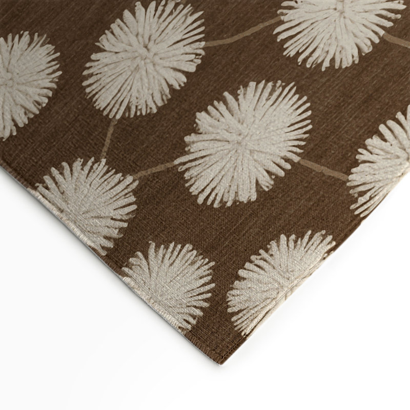 Tapis d'intérieur et d'extérieur brun Botanical