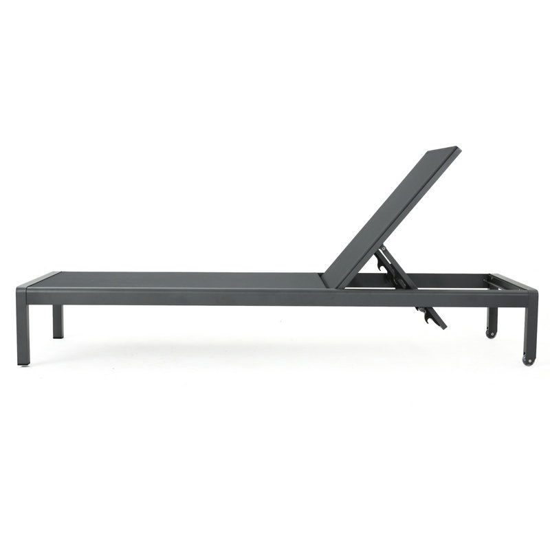Chaise d'extérieur grise - Design ergonomique et respirant