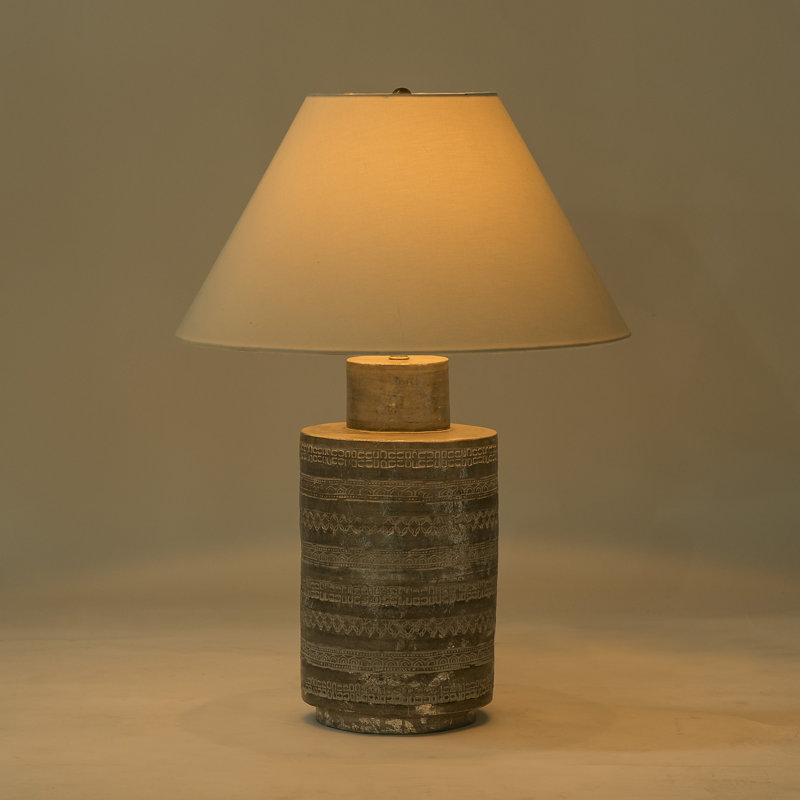 lampe de table en céramique 22 po fez Tracey Boyd, Argent
