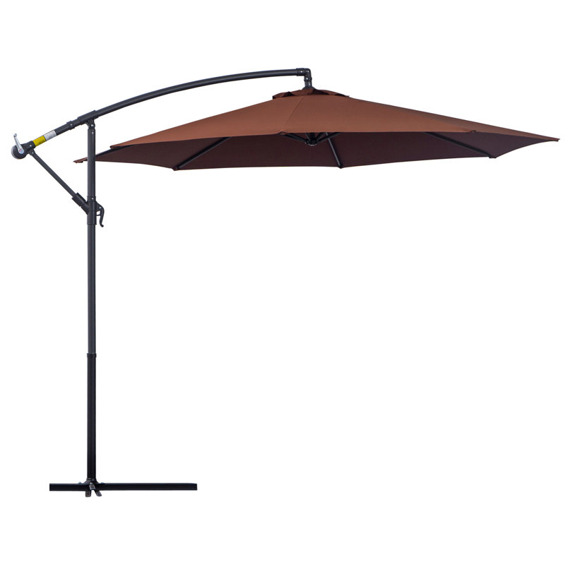 Breanne Tilt Cantilever Parasol, Brown, 255 cm H x 295 cm W x 295 cm D