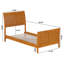 Lit plateforme en bois massif Portland avec pied de lit assorti-362445735