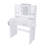LED Mirror Vanity Dressing Table with Lights for Women & Girls - 3-Color Adjustable Light Strips