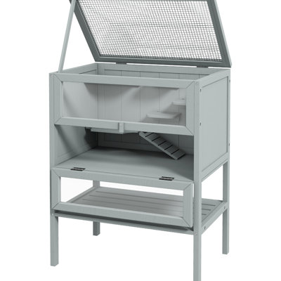 3 Small Pet Cage - , Gray, And Functional For Hamsters, Mice, ' Living Needs Wooden Hamster With Window Storage Shelf Convenient Use