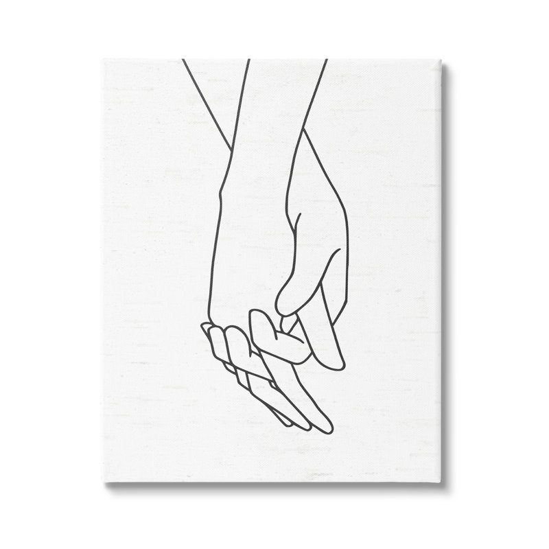 Romantic Black and White Abstract Canvas Art, 30" x 40"