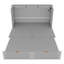 Lit escamotable avec tiroir et un ensemble de prises et de ports USB, structure de poulie, gris