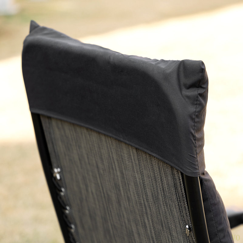 Fauteuil inclinable inclinable avec coussin rembourré Outsunny, Noir