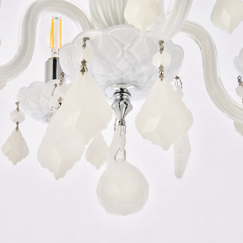 Jaquelin 4 - Light Dimmable Classic / Traditional Chandelier, White