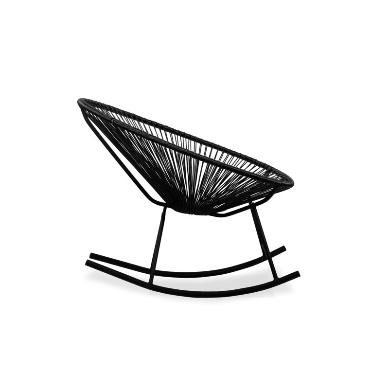 Chaises berçantes d'extérieur Amara Acapulco, ensemble de 2, Noir
