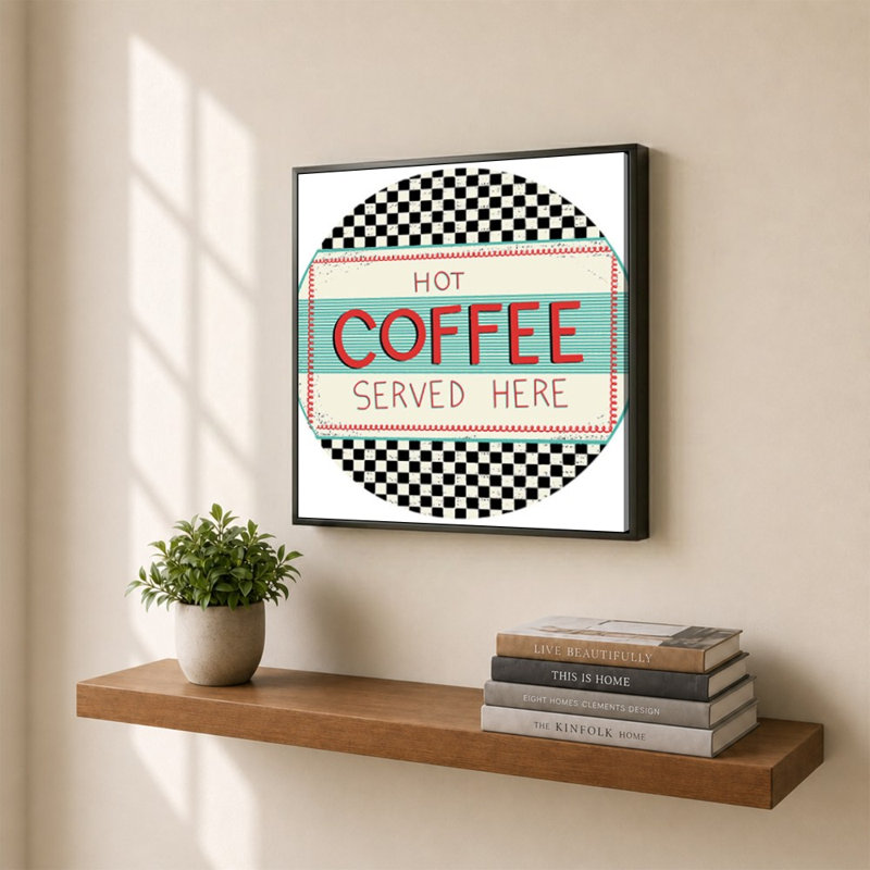 «Hot Coffee Served Here» par Jen Bucheli - Impression sur toile