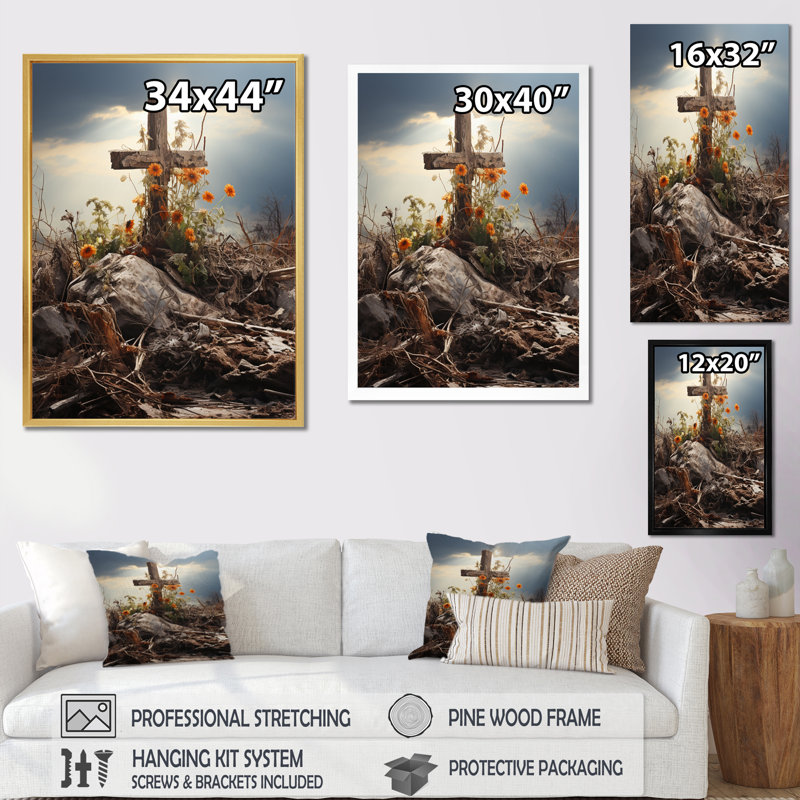 Impression de toile sur toile, H 32 po x l 24 po x P 1 po, Cadre flottant noir