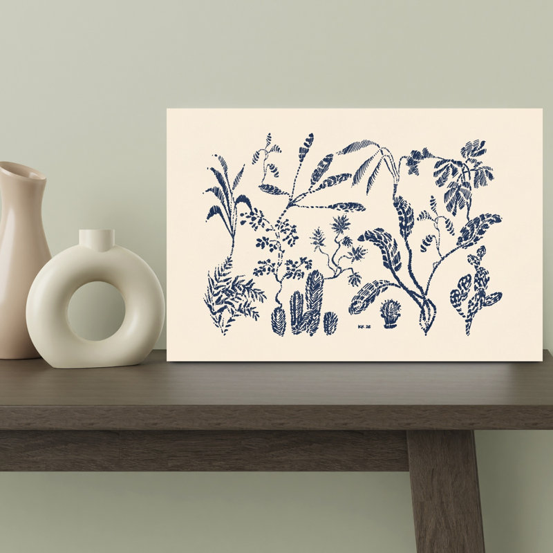 Indigo Botanical Collection, 12" H x 18" W
