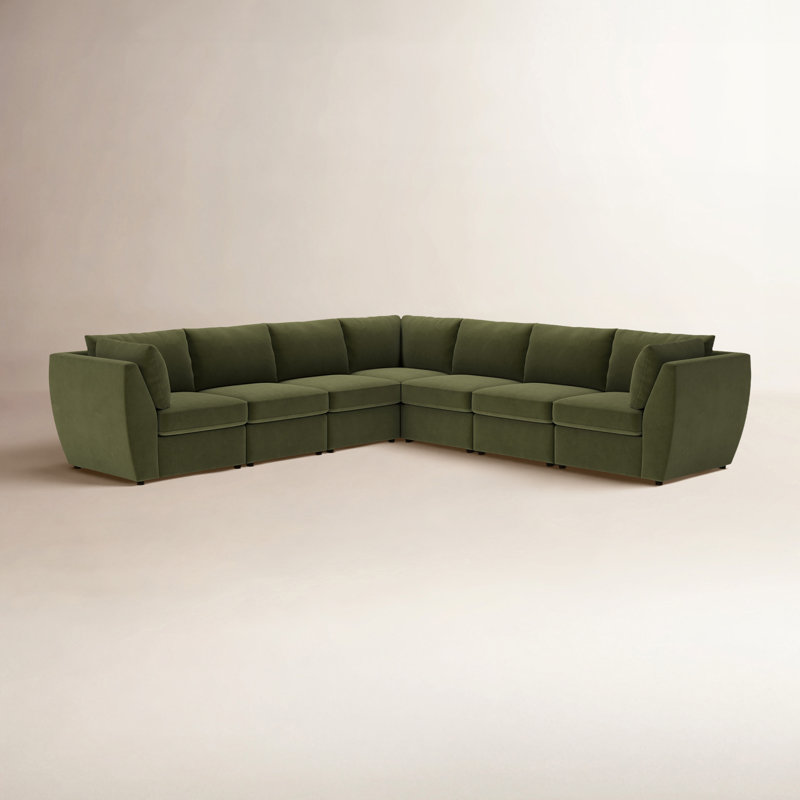 Halson 7-PC Modular Upholstered Sectional, Bella Forest