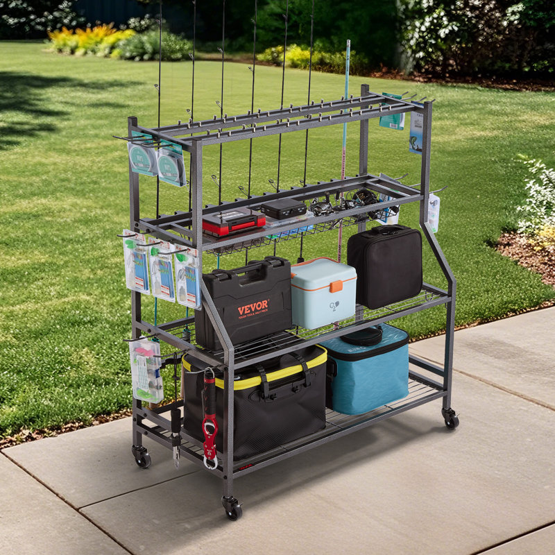 Steel Freestanding Fishing Rack