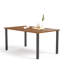 Rectangular Metal Outdoor Dining Table With Umbrella Hole , 152.4cm cm W 91.4cm cm D-2141564054