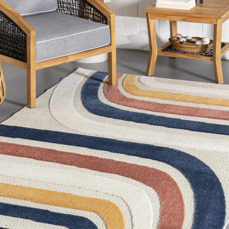 Tapis bleu / multicolore Katina, Rectangle 8 pi x 10 pi