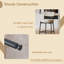 Tabouret de comptoir moderne à dossier courbé et rembourré-133445005-133445006