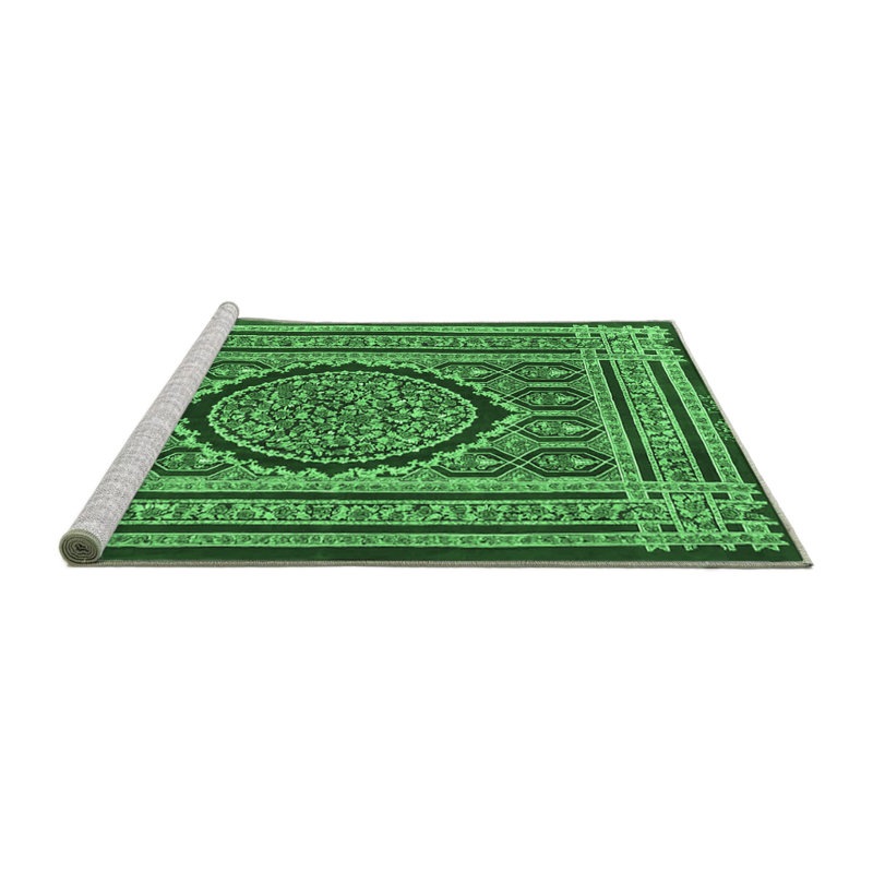 Washable Oriental Indoor Rug, Round 3'