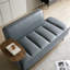 Banc de bout moderne de 55 po de large avec revêtement en similicuir et table d'appoint-1026361111