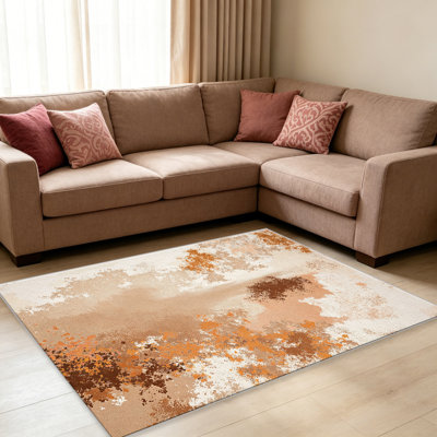 Tapis abstraits à l'aquarelle abstraite pour le salon, doux et confortable, convient à toutes les saisons, facile à entretenir, tapis de sol intérieur lavable à la machine, sous la table de ferme convenant à la chambre à coucher, à la salle à manger, au bureau, au balcon, au patio