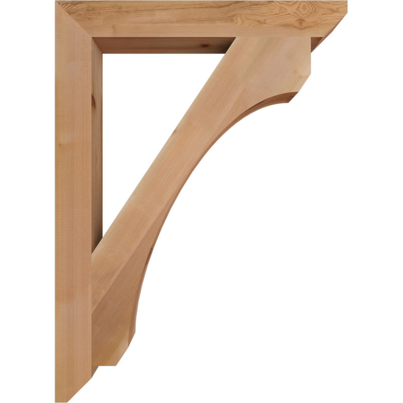 Support en bois / corbeau, Cèdre rouge de l'Ouest (lisse), H 44 po x l 3,5 po x P 32 po