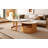 Round Nesting Coffee Table With White Marble Top (Only Including Table)