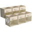 Grand bac de rangement 13 "avec fenêtre transparente Sorbus - paquet de 6, organisateurs de tissu pliables, beige-115317411