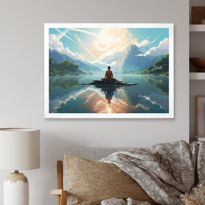 " Teal Green Meditation Blissful Stillness "