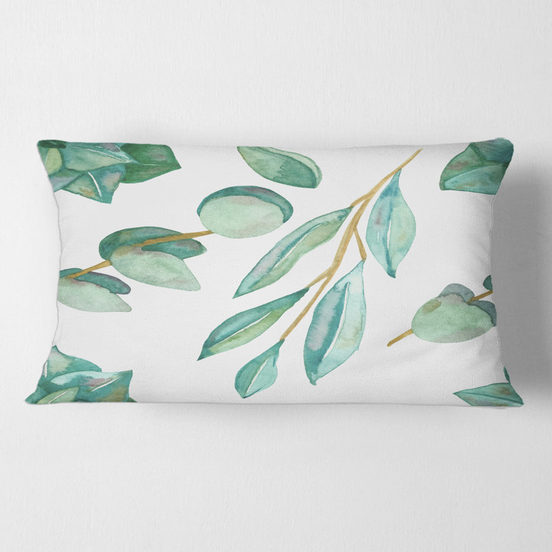 Housse et insert pour coussin rectangulaire Young Eucalyptus Leaves and Branches III