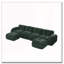 Canapé en forme de U sans os, conception capitonnée, fond en éponge haute densité 32D, conception antidérapante, aucun assemblage requis, combinaison libre, repose-pieds mobiles-665321373