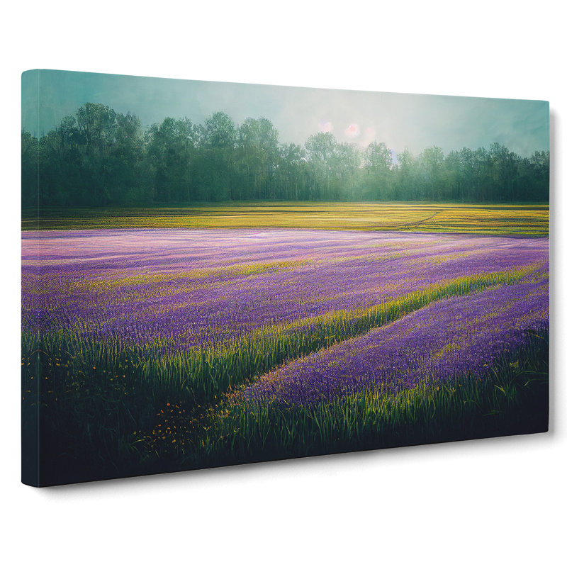 Effervescent Bluebell Field - Wrapped Canvas, 40cm H x 60cm W x 3cm D